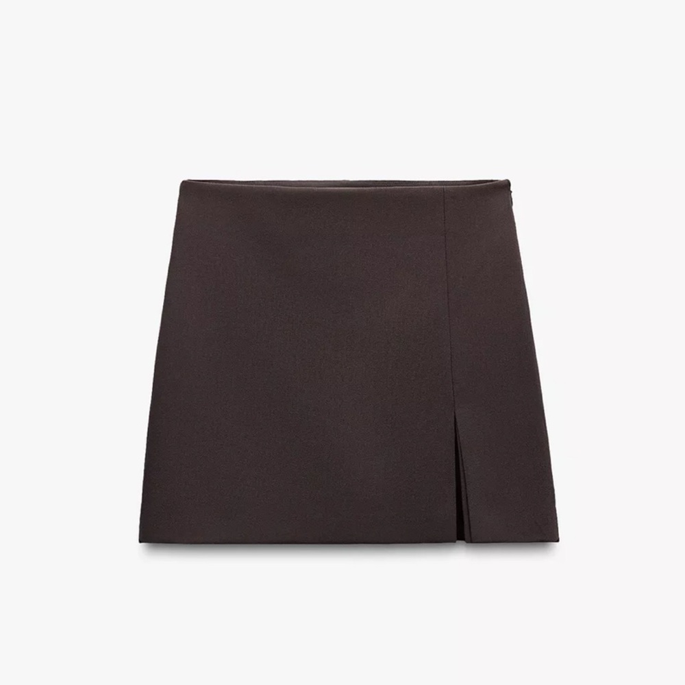 Skit Hem Skort - Zara - Brown